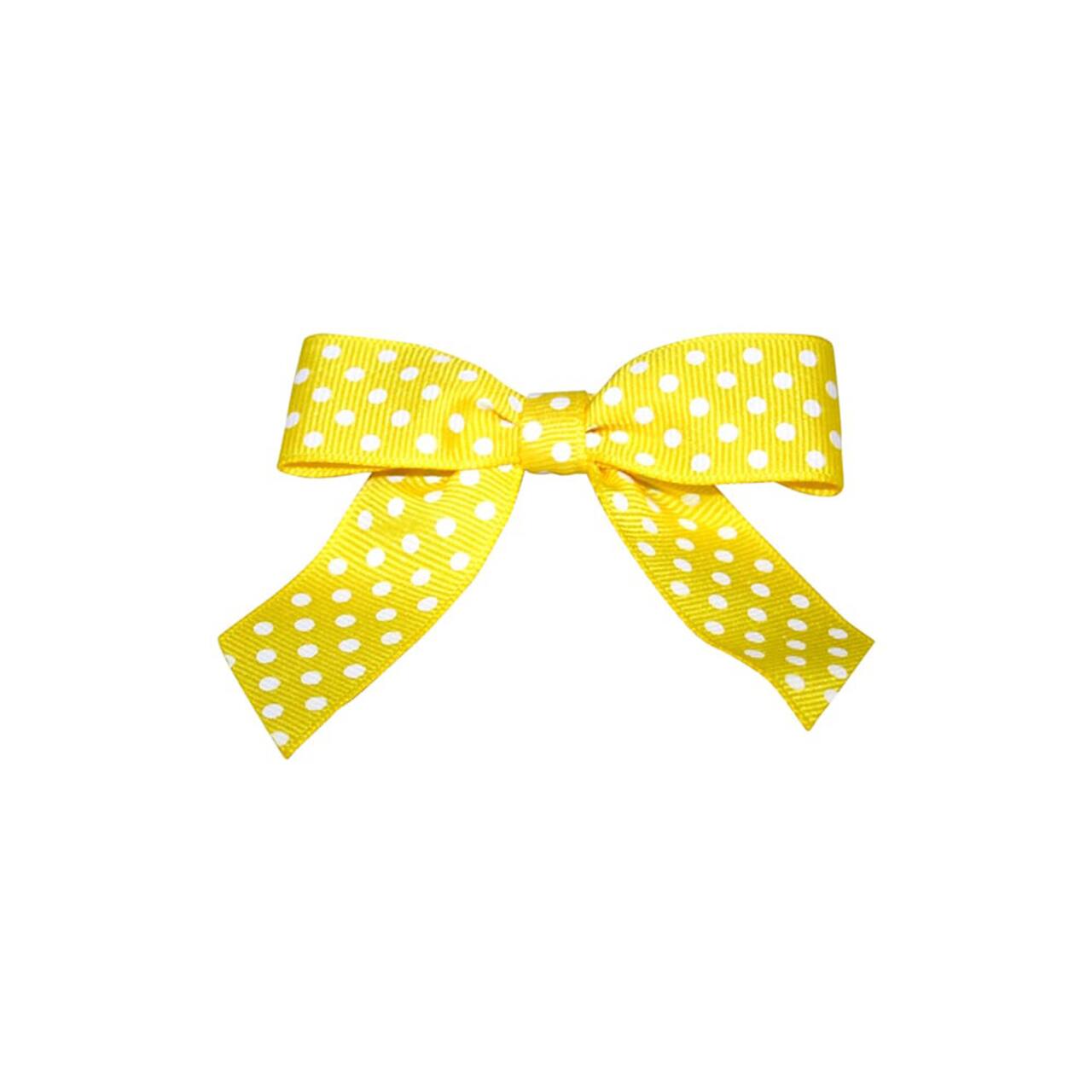 JAM Paper 3.25" Grosgrain Polka Dot Twist Tie Bows, 100ct.